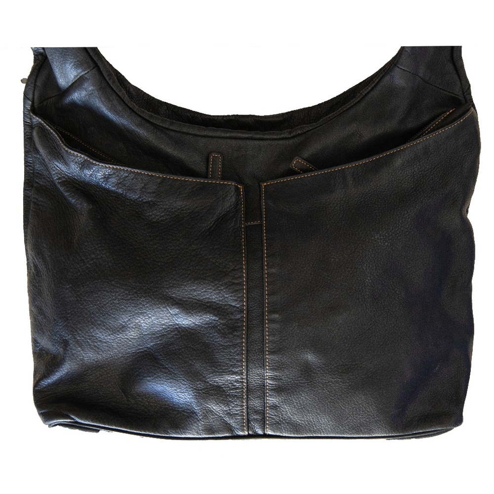 Black Leather Crossbody Handbag
